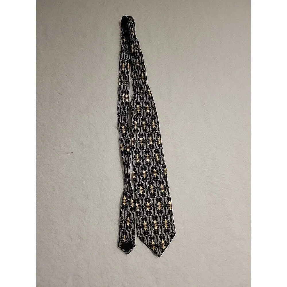 🇮🇹 Paolo Gucci Silk Tie Vintage‎ Made In Italy Elegant Print 